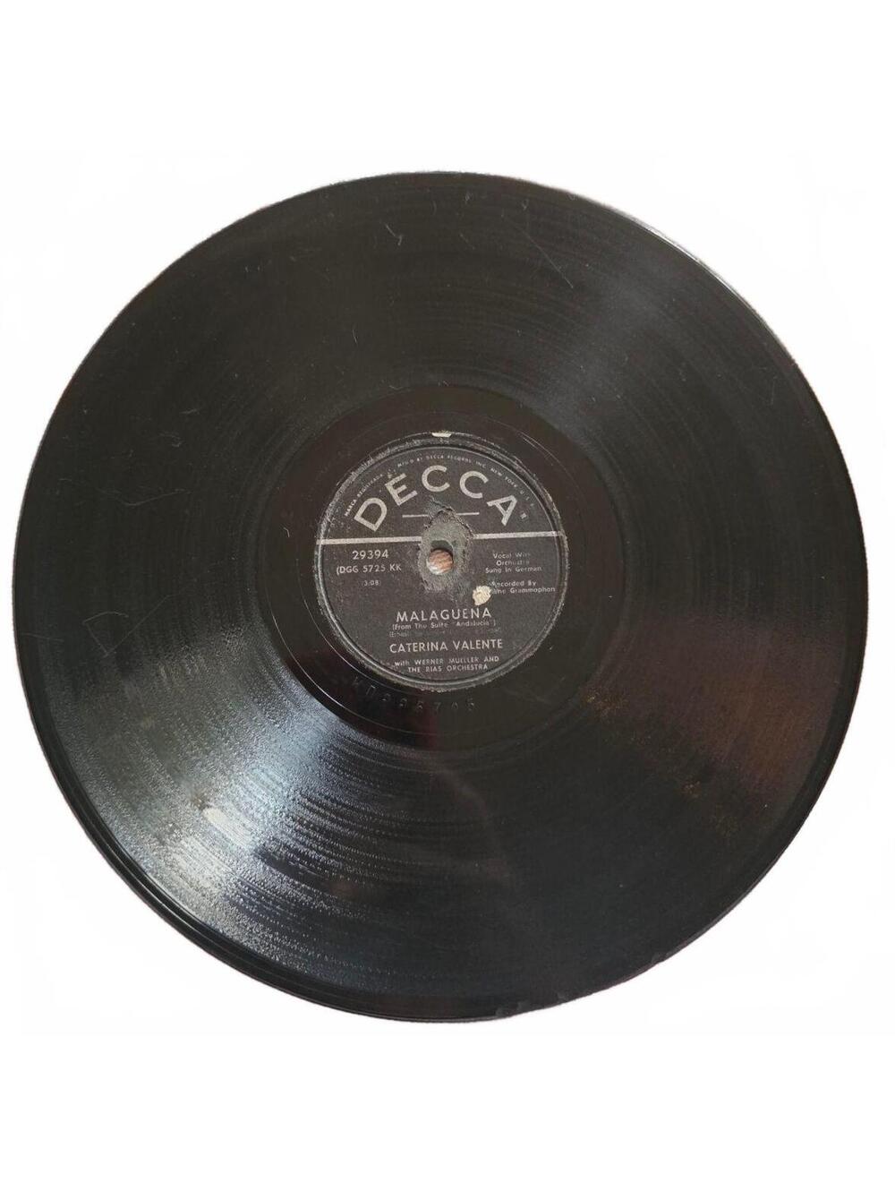 Caterina Valente Malaguena Decca 29394 Vintage 78 RPM Record Shellac 10"